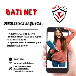 Derslerimiz Başlıyor.